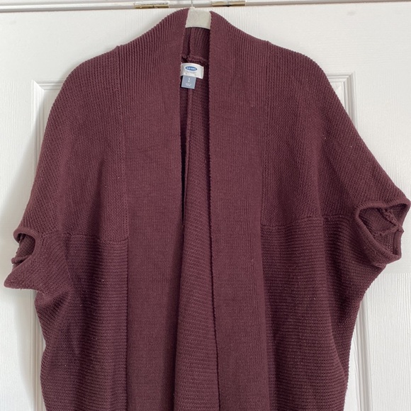 Long open short sleeve sweater cardigan - Picture 2 of 2